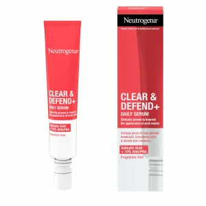 Neutrogena Clear & Defend+ Daily Serum 30 ml pleťové sérum U na všetky typy pleti; na mastnú pleť; na pigmentové škvrny; na problematickú pleť s akné