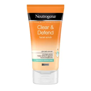 Neutrogena Clear & Defend Facial Scrub 150 ml peeling unisex na veľmi suchú pleť; na problematickú pleť s akné
