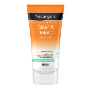 Neutrogena Clear & Defend Wash-Mask 150 ml pleťová maska unisex na veľmi suchú pleť; na problematickú pleť s akné