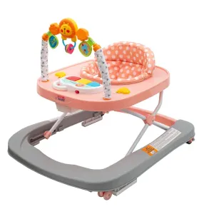 New Baby Detské chodítko so silikónovými kolieskami - Forest Kingdom Pink 1 ks