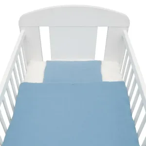 NEW BABY - Mušelínové 2-dielne posteľné obliečky modrá