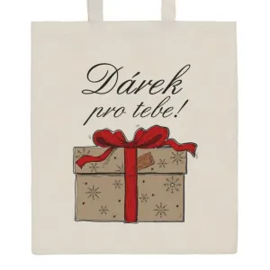 NEW BABY - Bavlnená nákupná taška prírodná s potlačou Darček pre teba!