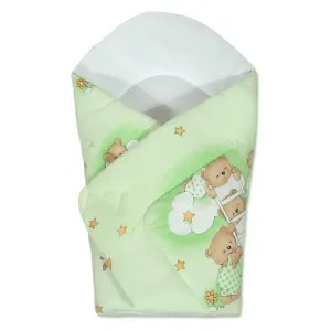 New Baby Detská zavinovačka, zelená s medvedíkom 1 ks