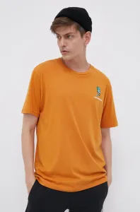Bavlnené tričko New Balance MT13573MOE oranžová farba, s nášivkou