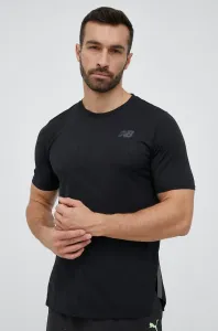 Bežecké tričko New Balance Q Speed čierna farba, jednofarebné