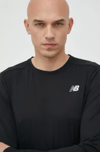 Bežecké tričko s dlhým rukávom New Balance Accelerate čierna farba, jednofarebné #8804608