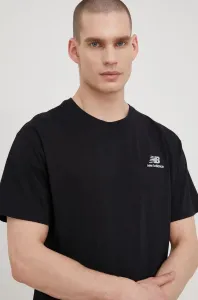 Bavlnené tričko New Balance UT21503BK-BK, čierna farba, jednofarebné #1007296