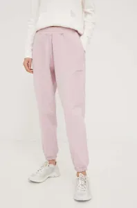 Bavlnené tepláky New Balance dámske, ružová farba, jednofarebné #5920931