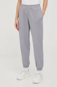 Bavlnené tepláky New Balance dámske, šedá farba, jednofarebné #5798749