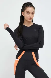 Bežecké tričko s dlhým rukávom New Balance Q Speed čierna farba