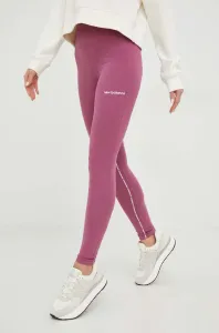 Legíny New Balance dámske, fialová farba, s potlačou