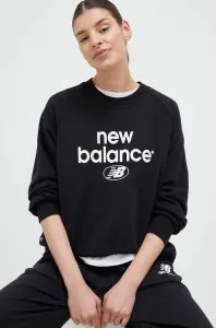 Mikina New Balance dámska, čierna farba, s potlačou #8202687