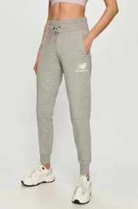 Nohavice New Balance WP03530AG dámske, šedá farba, melanžové #169104