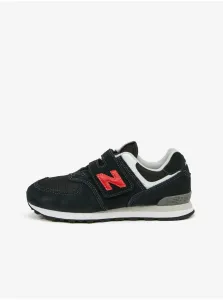 Čierne chlapčenské semišové topánky New Balance #1065006