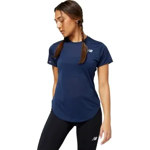 New Balance ACCELERATE SS TOP Dámske športové tričko, tmavo modrá, veľkosť M