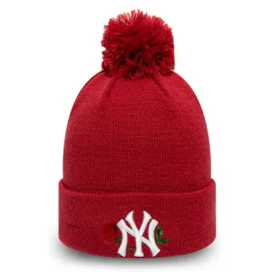 New Era MLB WMNS TWINE BOBBLE KNIT NEW YORK YANKEES Dámska zimná klubová čiapka, červená, veľkosť
