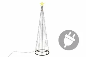 Nexos 47224 Vianočná dekorácia - svetelná pyramída stromček - 240 cm teple biela