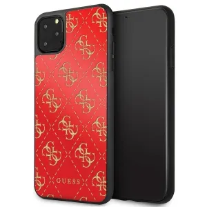 Puzdro Guess iPhone 11 Pro Max GUHCN654GGPRE 4G Double Layer Glitter - červené