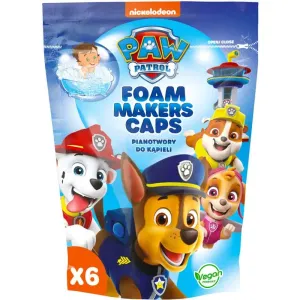 Nickelodeon Paw Patrol Foam Makers Caps pena do kúpeľa pre deti 6x20 g