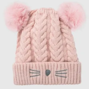 Detská čiapka Cute Cat-Ružová KP12370
