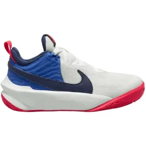 Nike TEAM HUSTLE D 10 Detská basketbalová obuv, biela, veľkosť 36