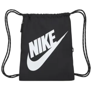 Nike Heritage Drawstring Bag Black/Black/White 10 L Vrecko na prezuvky