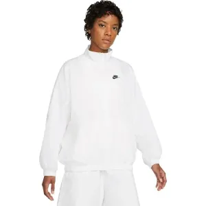 Nike NSW ESSNTL WR WVN JKT Dámska bežecká bunda, biela, veľkosť