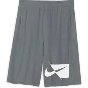 Nike DRY HBR SHORT B Chlapčenské futbalové šortky, sivá, veľkosť S