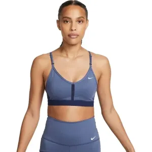 Nike DF INDY V-NECK BRA W Dámska športová podprsenka, modrá, veľkosť L