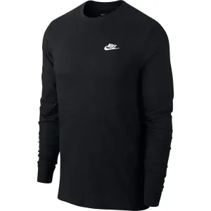 Nike NSW CLUB TEE - LS Pánske tričko, čierna, veľkosť #4297668