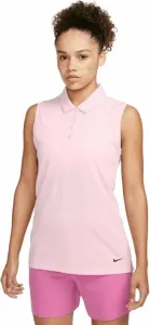 Nike Dri-Fit Victory Womens Sleeveless Golf Polo Medium Soft Pink/Black XS