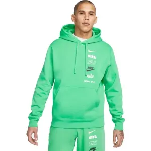 Nike CLUB+ BB PO HOODIE MLOGO Pánska mikina, zelená, veľkosť