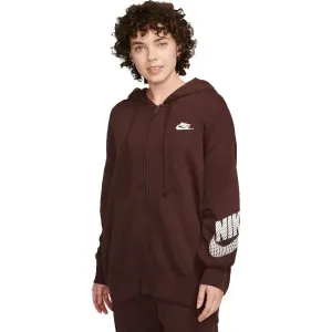Nike NSW PHNX FLC FZ HOODIE DNC Dámska mikina, hnedá, veľkosť #6183973