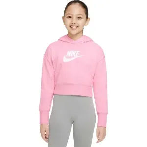 Nike SPORTSWEAR CLUB Dievčenská mikina, ružová, veľkosť #452966