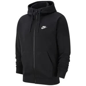 Nike NSW CLUB HOODIE FZ FT M Pánska mikina, čierna, veľkosť
