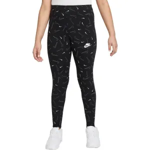 Nike NSW FAVORITES AOP LEGGING G Dievčenské legíny, čierna, veľkosť #451449