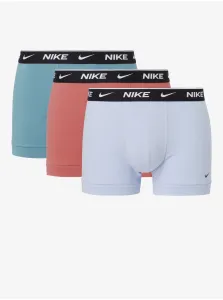 Súprava troch pánskych boxeriek v bielej, svetlo modrej a ružovej farbe Nike #6642441