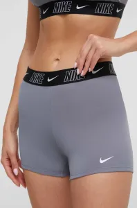 Plavkové šortky Nike Logo Tape šedá farba