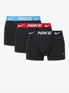 Boxerky pre mužov Nike - čierna, svetlomodrá, červená #8762133