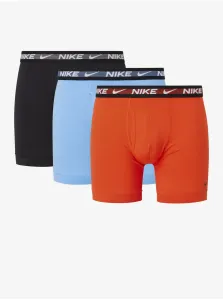 Boxerky pre mužov Nike - čierna, svetlomodrá, oranžová #8762129