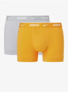 Súprava dvoch pánskych boxeriek v oranžovej a svetlosivej farbe Nike #7399164