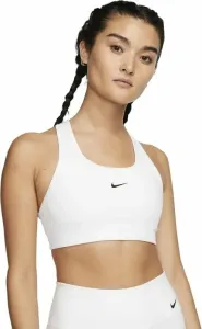 Nike Dri-Fit Swoosh Womens Medium-Support 1-Piece Pad Sports Bra White/Black S Fitness bielizeň