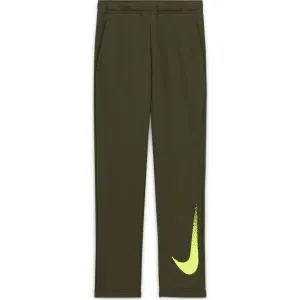 Nike DRY FLC PANT GFX2 B Chlapčenské nohavice, khaki, veľkosť L