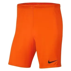 Nike DRI-FIT PARK 3 JR TQO Chlapčenské futbalové šortky, oranžová, veľkosť L