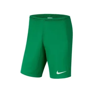 Nike DRI-FIT PARK 3 JR TQO Chlapčenské futbalové šortky, zelená, veľkosť