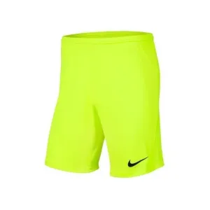 Nike DRI-FIT PARK 3 JR TQO Chlapčenské futbalové šortky, reflexný neón, veľkosť
