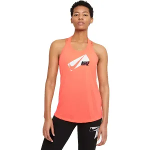 Nike DRI-FIT ELASTIKA Dámske tréningové tielko, oranžová, veľkosť M