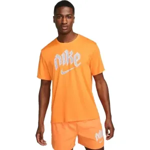 Nike DF RUN DVN MILER SS Pánske tričko, oranžová, veľkosť