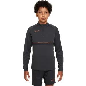 Nike DRI-FIT ACADEMY B Chlapčenské futbalové tričko, tmavo sivá, veľkosť