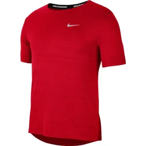 Nike DRI-FIT MILER Pánske bežecké tričko, červená, veľkosť #416770